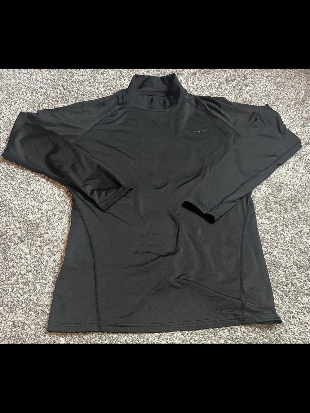 Men's Black Long-Sleeve Performance Shirt